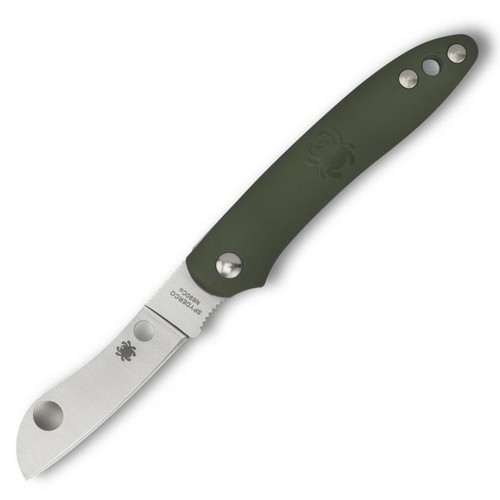 Spyderco Roadie Folding Knife Slip Joint Green FRN (2.10" Satin N690) C189PGR