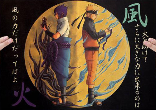 Print - Naruto & Sasuke (Naruto Anime)