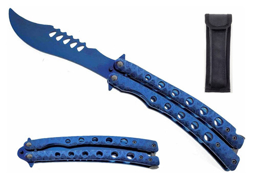 Butteryfly Training Knife (BLUE) Clip Point Blade