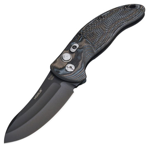 Hogue Knives EX-A04 Automatic Knife Plunge Lock Black G-10 [3.50" Black 154CM] 34439