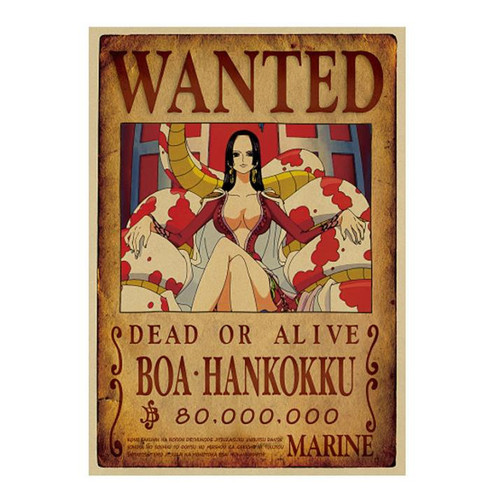 わくひめページです୨୧*॰ॱ Print - One Piece Wanted Poster (BOA HANKOKKU) 80,000,000 - Pure