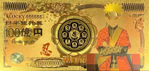 Naruto Anime (Uzumaki Naruto) Souvenir Coin Banknote