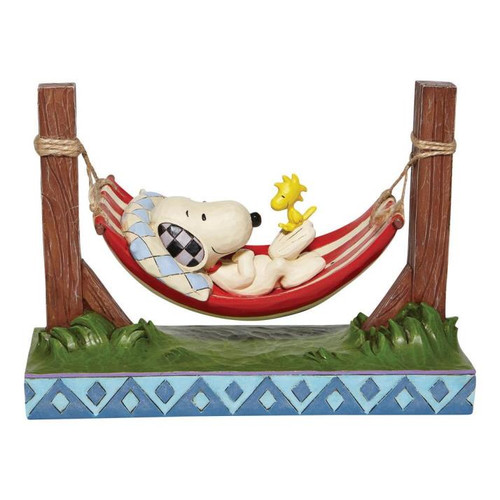 Disney  Snoopy & Woodstock in Hammock Stone Resin Statue