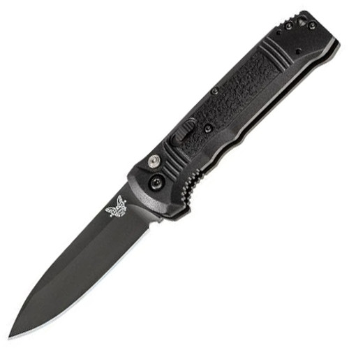 Benchmade Casbah Automatic Knife Black Grivory [3.40" Plain Black] Drop Point 4400BK