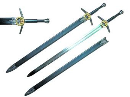 The Witcher TV Series (Silver Sword of Geralt) with Black Hard Scabbard