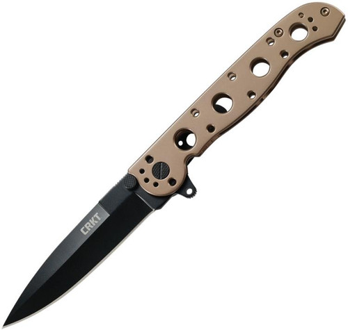 CRKT M16 Folding Knife Bronze Stainless Steel [3.55" Black 12C27] Spear Point M16-03BK