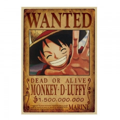 Print - One Piece Wanted Poster (MONKEY D LUFFY) 1,500,000,000