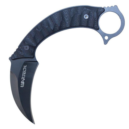 Black Karambit Fixed Blade with Kydex Sheath 8" (3CR13)