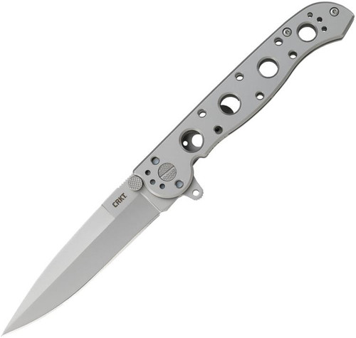 CRKT - M16-03SS Silver Spear Point Pocket Knife (3.50" Bead Blast Sandvik 12C27)