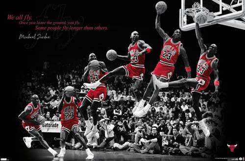 NBA Sport - Michael Jordan "We All Fly" Poster