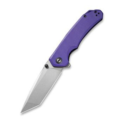 CIVIVI Brazen [Tanto] Knife Purple G-10 (3.46" Stonewashed D2) C2023A