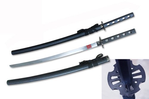 G.I. Joe Snake Eye (Carbon Steel) Ninja Sword 40" Black Scabbard Sharp