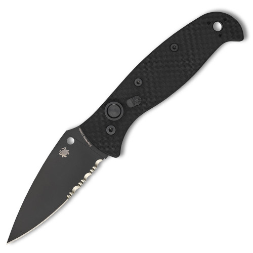 Autonomy 2 Automatic Knife Serrated (3.5 Black LC200N) Spyderco C165GPSBBK2