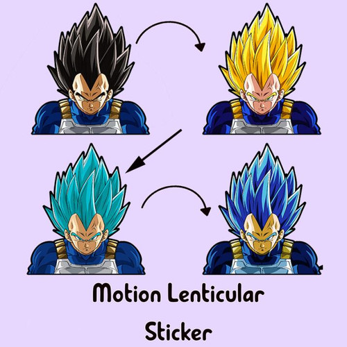 3D (SMALL) Motion Sticker (DBZ) Vegeta #5