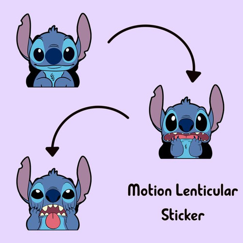 3D (SMALL) Motion Sticker (Stitch)