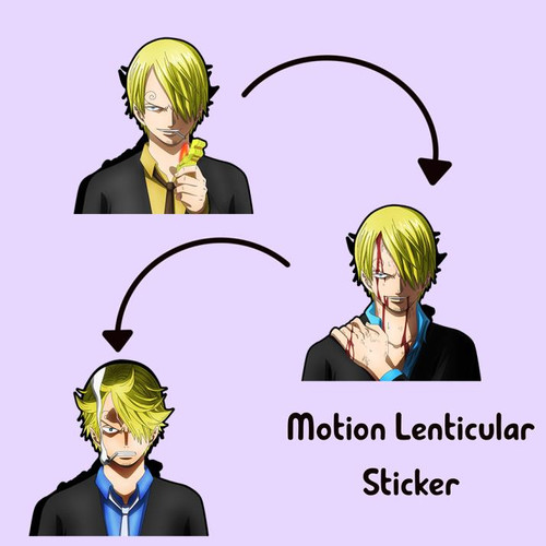 3D Motion Sticker (One Piece) Sanji