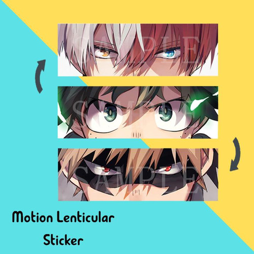 3D Motion Sticker (My Hero Academia) Todorok, Deku, Bakugo [Rectangle]