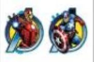 3D Motion Sticker (Avenger) IronMan & Captian America