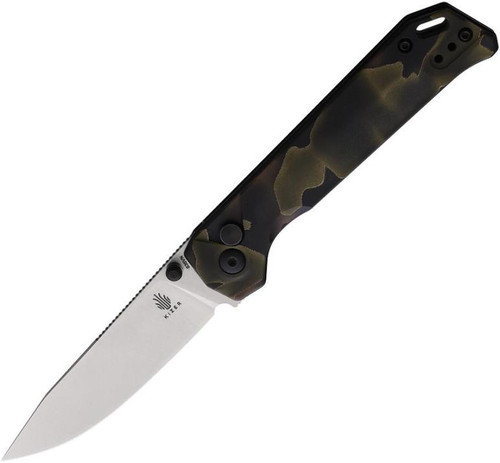 Begleiter 2 (Raffir) Button Lock Pocket Knife [3.39" Satin S35VN] Kizer Cutlery Ki4458.2BA1