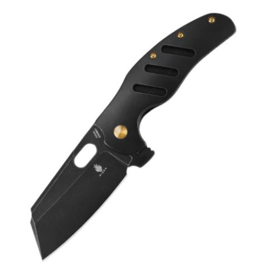 Sheepdog C01C XL (Black Titanium) Pocket Knife [3.94" Black Stonewash S35VN] Kizer Cutlery Ki5488A1