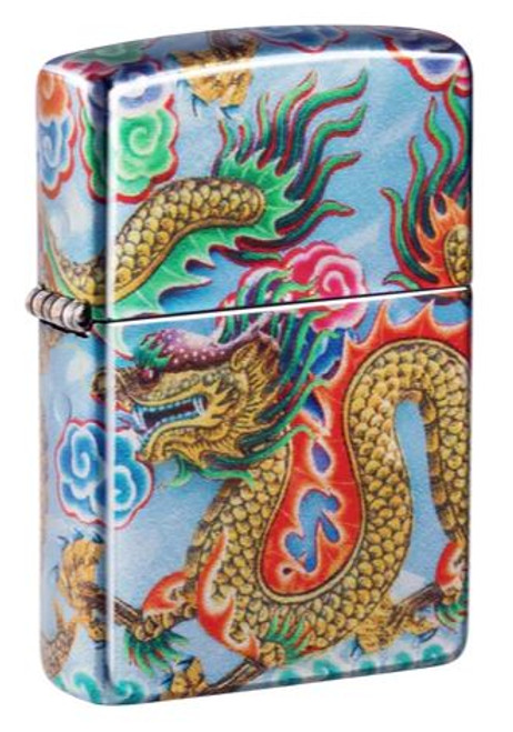 Colorful Dragon 540 Fusion Design Zippo. A colorful dragon design on a 540 fusion finish.