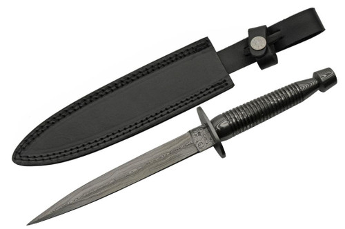 Damascus Commando Knife Fixed Blade (12.5" Overall)