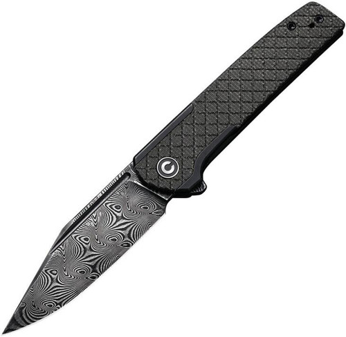 CIVIVI Cachet Flipper Knife Green Canvas Micarta (2.34" Damascus) C20041B-DS1