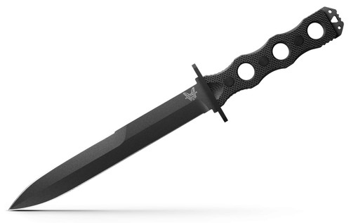 Benchmade SOCP 185 Black Dagger Fixed Blade Knife (7.11" Black 3V) 185BK