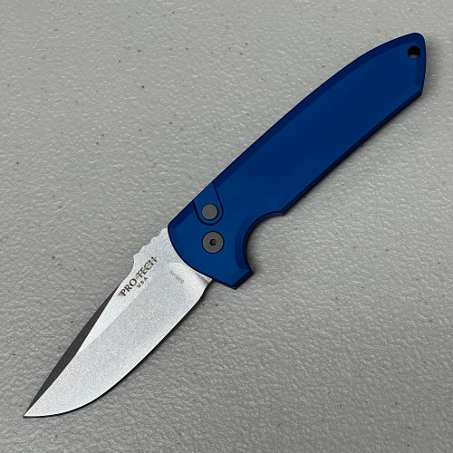 Pro-Tech Rockeye Auto Blue Pocket Knife (3.37" Stonewash S35VN) LG301-BLUE