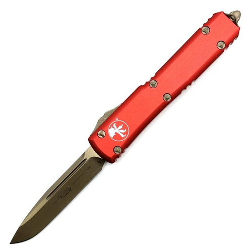 Microtech Ultratech Bronze Red OTF Knife (3.46" Bronze Apocalyptic) 121-13APRD