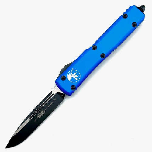 Microtech Ultratech Blue OTF Knife (3.46" Black) 121-1BL