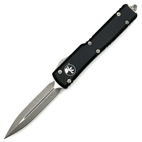Microtech UTX-70 Black OTF Knife Double Edge (2.41" Apocalyptic) 147-10AP