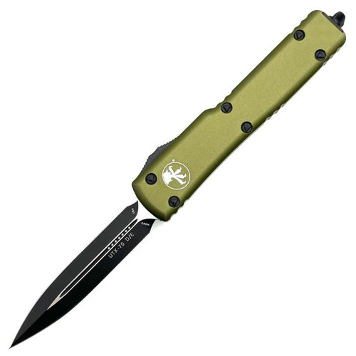 Microtech UTX-70 OD Green OTF Knife Double Edge (2.41" Black) 147-1OD