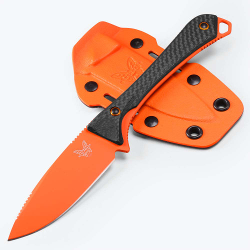 Benchmade Altitude Fixed Blade Carbon Fiber [3.00" S90V Orange] 15201OR