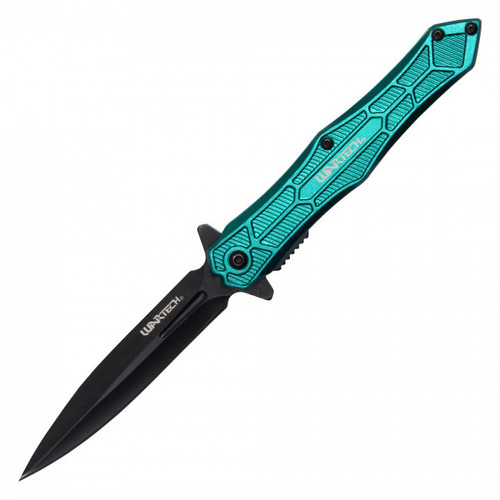 Wartech Dagger (GREEN) Textured Handle A/O Pocket Knife