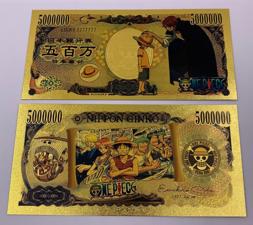 One Piece Anime (Shanks & Kid Luffy) Souvenir Coin Banknote