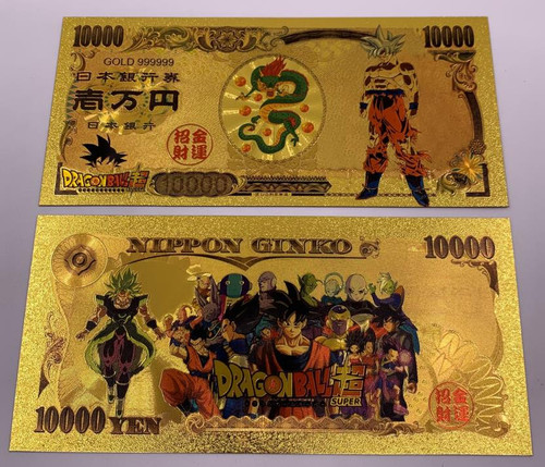 DBZ Anime (Goku Ultra Instinct) Souvenir Coin Banknote