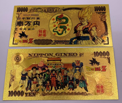 DBZ Anime (Super Saiyan Gogeta) Souvenir Coin Banknote