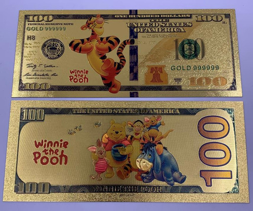 Disney Winnie the Pooh (Tigger) Souvenir Coin Banknote