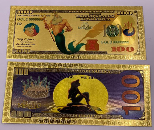 Disney The Little Mermaid (King Triton) Souvenir Coin Banknote