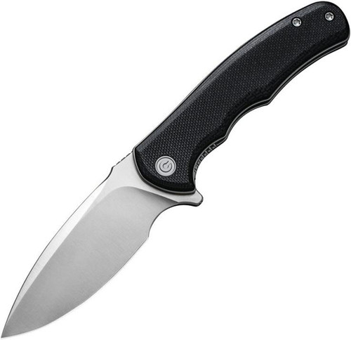 CIVIVI Mini Praxis Flipper Pocket Knife Black G10 (2.98" Satin Finished D2) C18026C-2