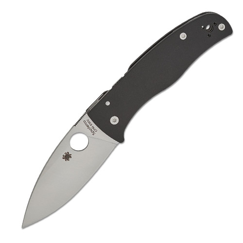 Bodacious Black G-10 (3.6" Satin S30V) Pocket Knife Spyderco C263GP