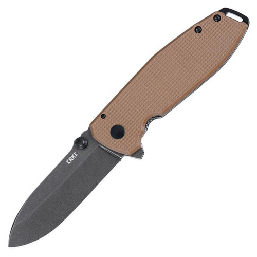 CRKT Burnley Squid XM A/O Pocket Knife Brown G-10 (2.95" Black Stone Wash D2)