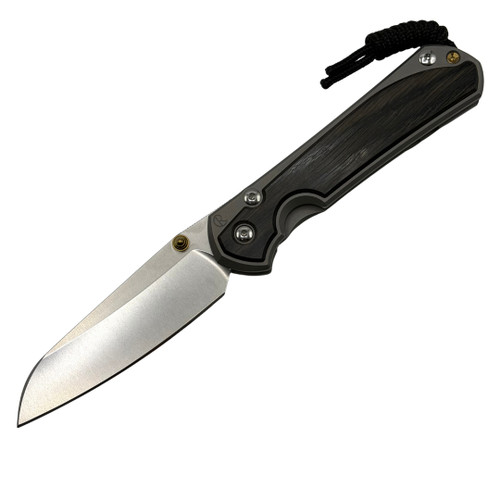 CRK - Large Sebenza 31 Insingo (Inlay Bog Oak) Glass Blasted (3.61" Stonewashed MagnaCut) L31-1124