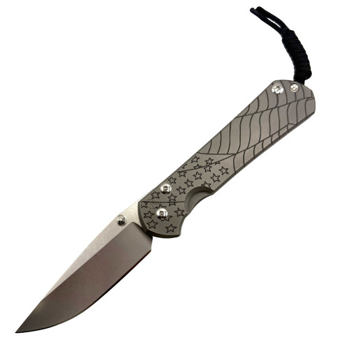 CRK - Large Sebenza 31 Graphic (Forever Flag) Glass Blasted (3.61" Stonewashed MagnaCut) L31-1690