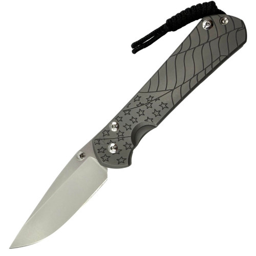 CRK - Large Sebenza 31 Graphic (Forever Flag) Glass Blasted (3.61" Stonewashed MagnaCut) L31-1690