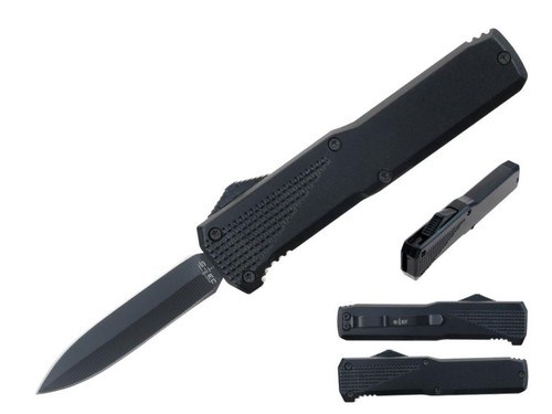 Stec OTF Pocket Knife CA Legal (BLACK) Side Button