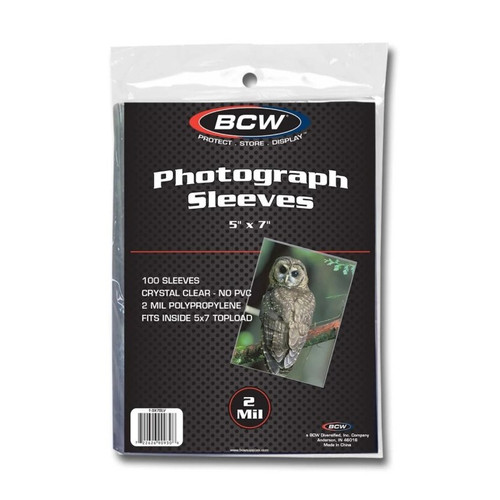 Photo Sleeves 5x7 (100 Sleeves) Acid free, No PVC