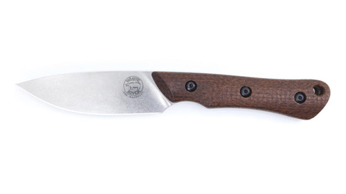 Brave Fixed Blade Natural Burlap Micarta (3.5" Stonewash MagnaCut) White River | WRSS-BRV-BNA
