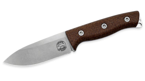 Ursus Cub Fixed Blade Natural Burlap Micarta (3.5" Stonewash MagnaCut) White River | WRUR35-BNA